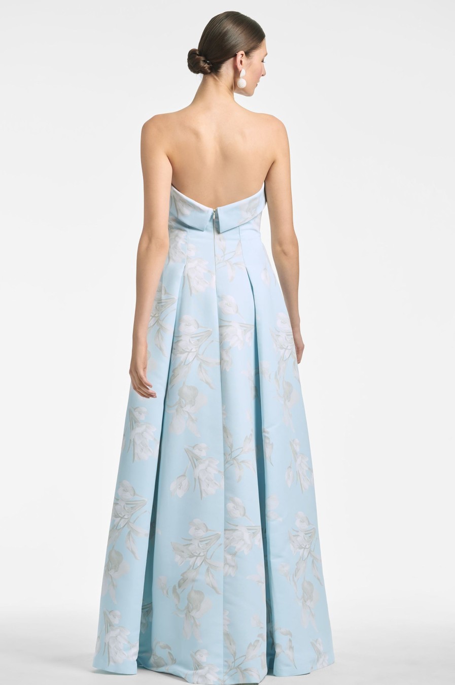 Sachin & Babi Brielle Gown-Sky Venetia Petals | Plus Sizes