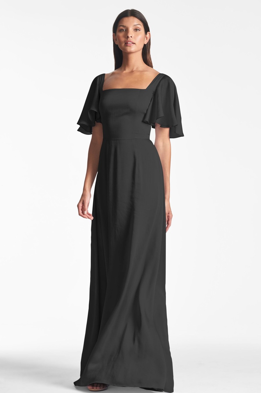 Sachin & Babi Aurora Gown-Black | Plus Sizes