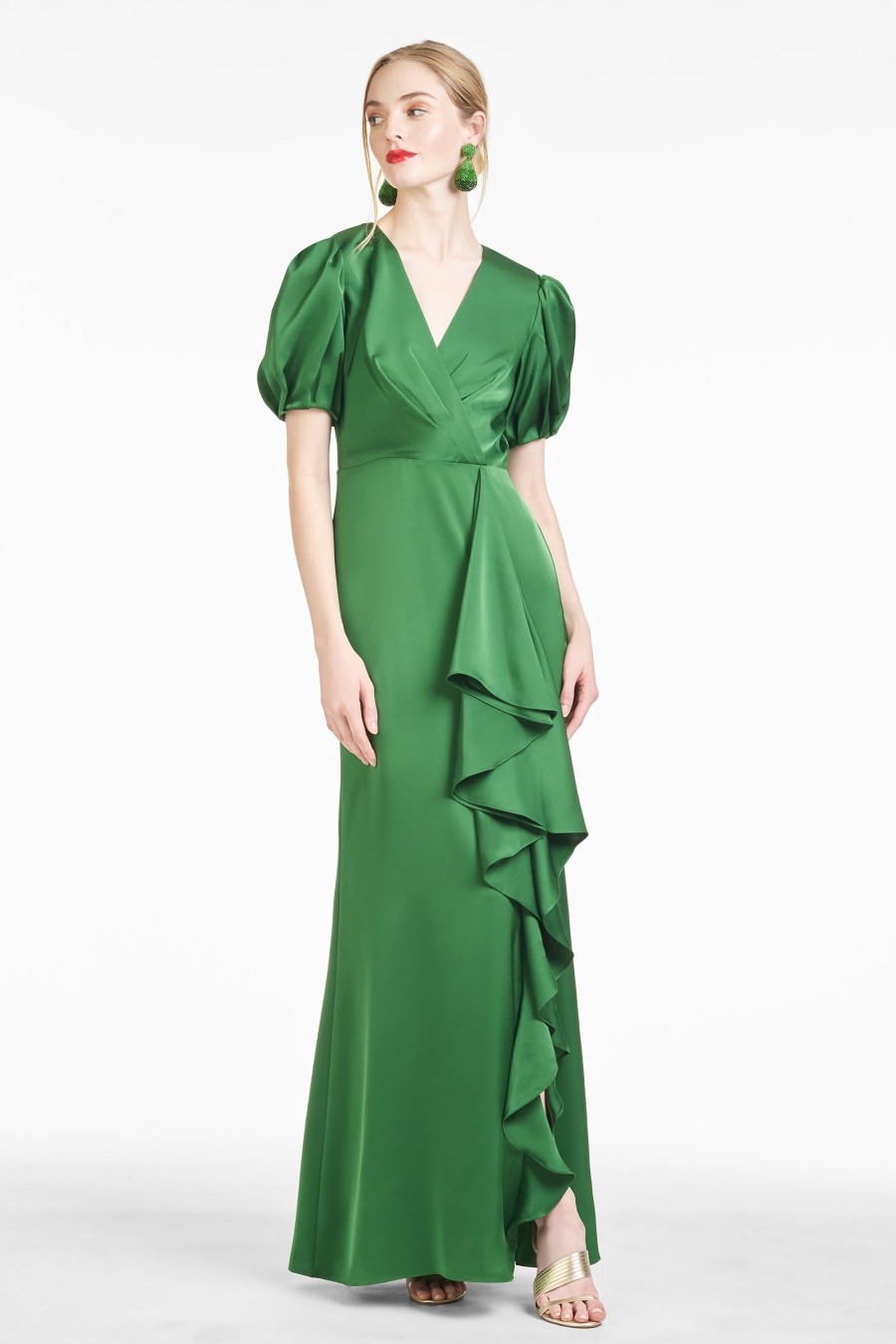 Sachin & Babi Mila Gown-Emerald | Covered