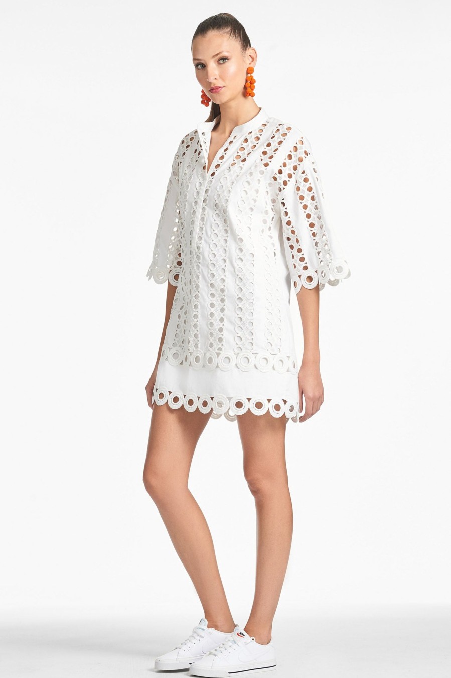 Sachin & Babi Capri Dress-White | Short Sleeve