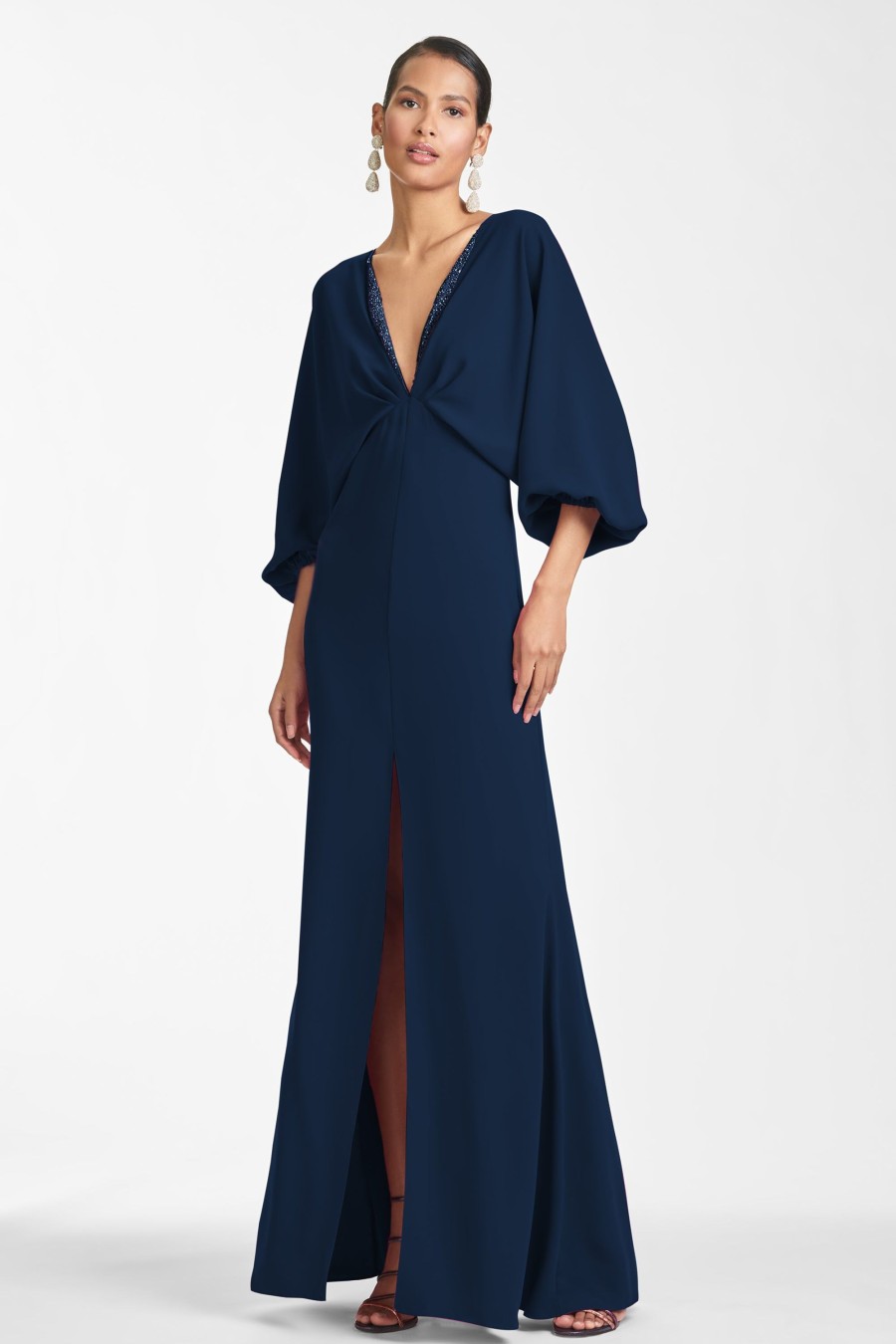 Sachin & Babi Gabby Gown-Navy | Plus Sizes