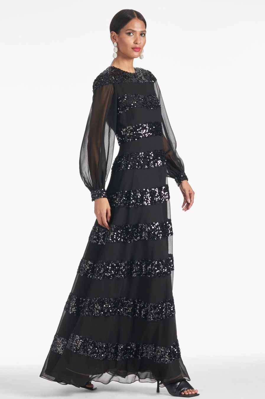 Sachin & Babi Brenda Gown-Black | Plus Sizes