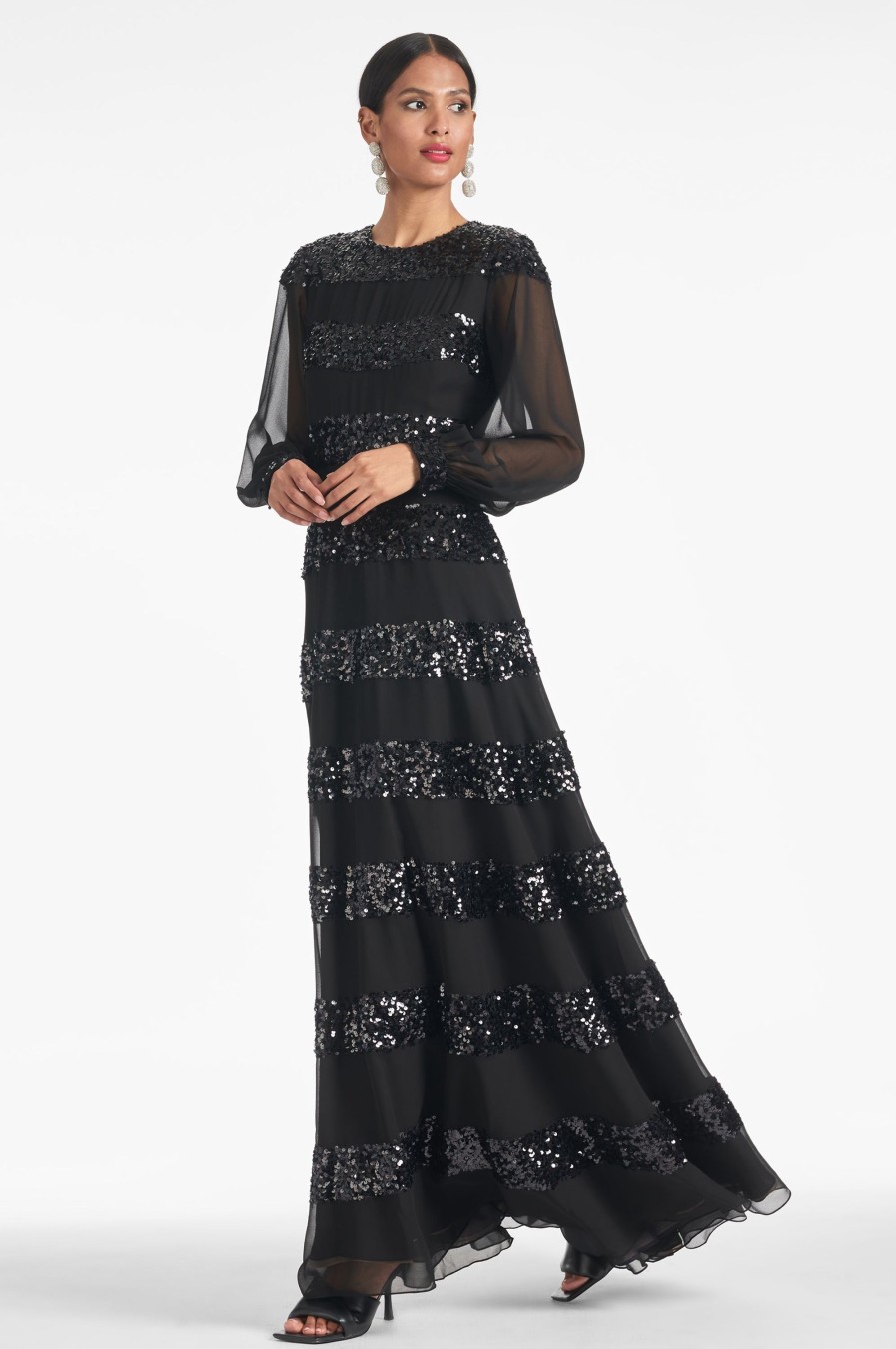 Sachin & Babi Brenda Gown-Black | Plus Sizes