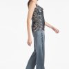 Sachin & Babi Tuxedo Sequin Alli Pant-Gunmetal | Matching Sets