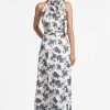 Sachin & Babi Kayla Gown-Ivory & Navy Peony | Plus Sizes