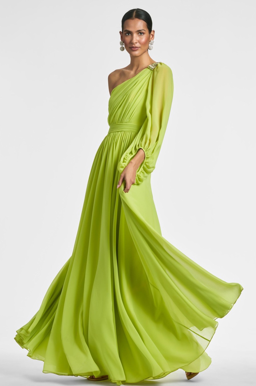 Sachin & Babi Makayla Gown-Chartreuse | Covered