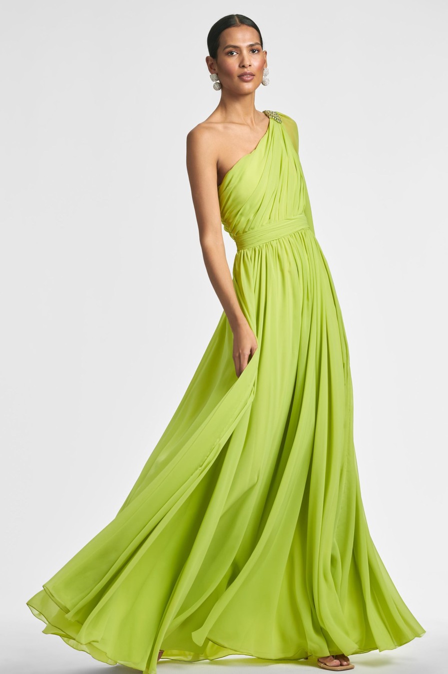 Sachin & Babi Makayla Gown-Chartreuse | Covered