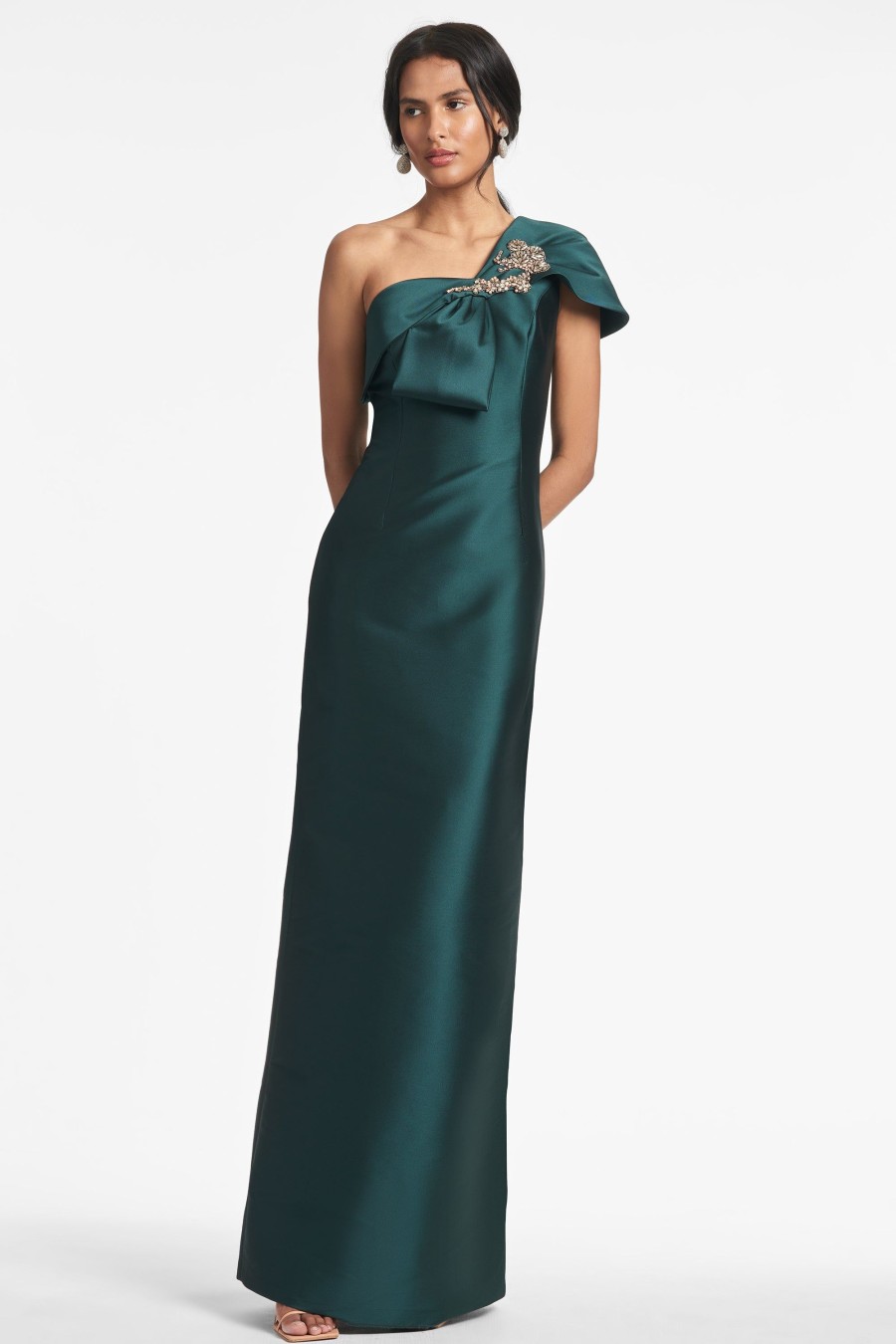 Sachin & Babi Ines Gown-Forest Green | Covered