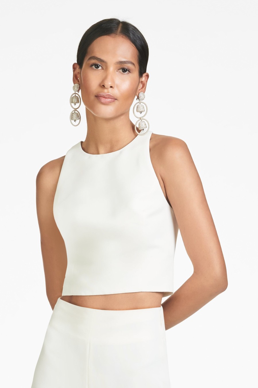 Sachin & Babi Lexie Top-Ivory-Faille | Tops & Blouses