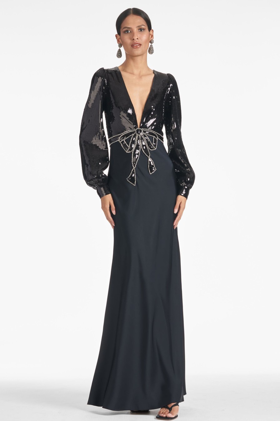 Sachin & Babi Lane Gown-Black | Covered