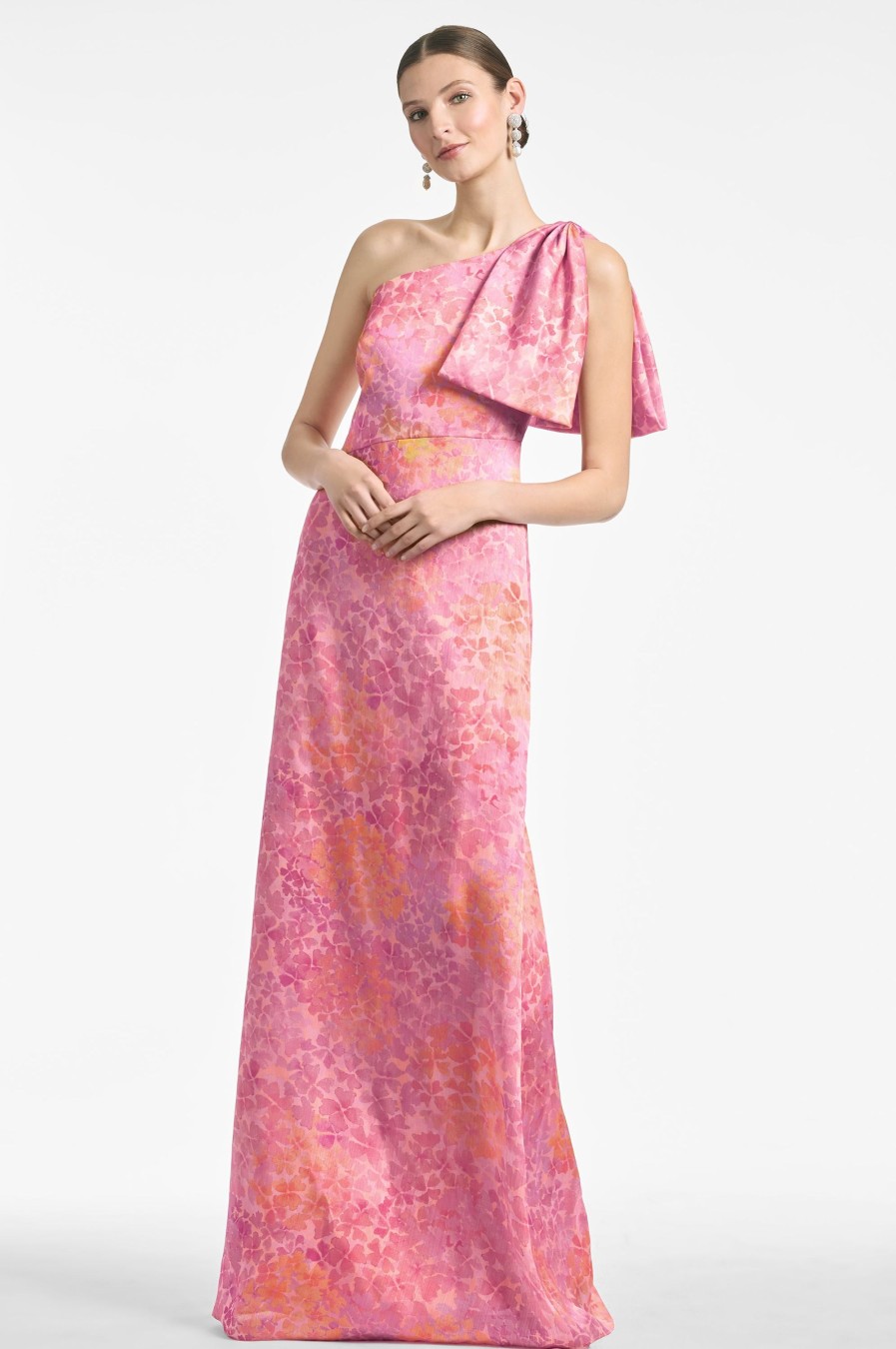 Sachin & Babi Chelsea Gown-Pastel Sunset Hydrangea | Plus Sizes