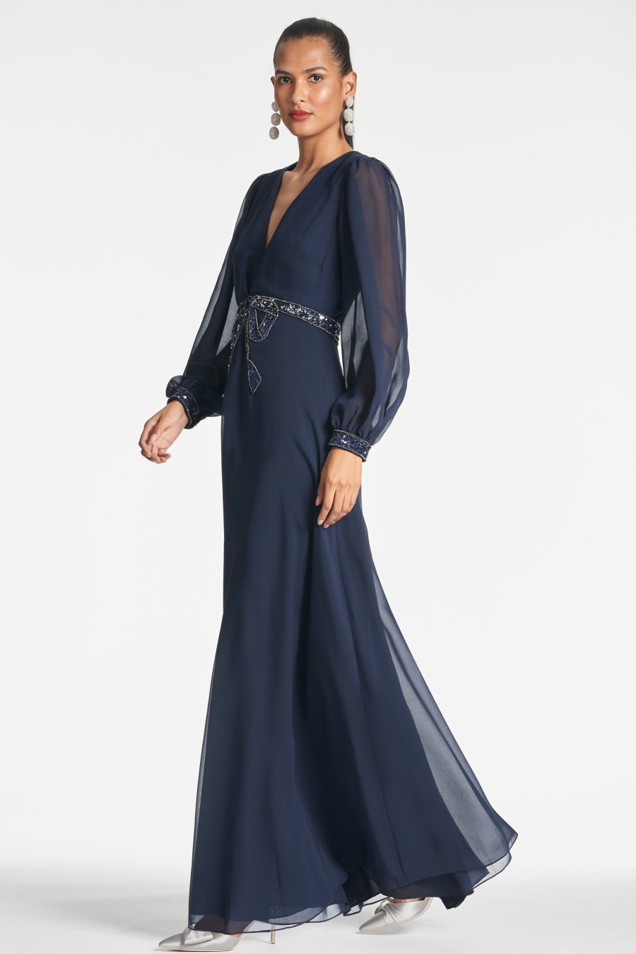 Sachin & Babi Ramsey Gown-Midnight | Plus Sizes