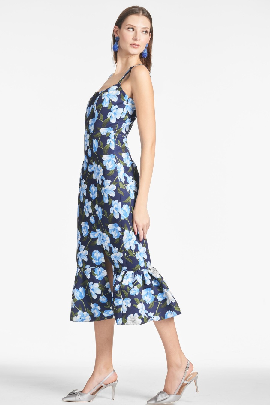 Sachin & Babi Laura Dress-Ocean Blue Magnolia | Sleeveless