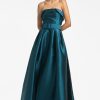 Sachin & Babi Ceri Gown-Deep Teal | Plus Sizes