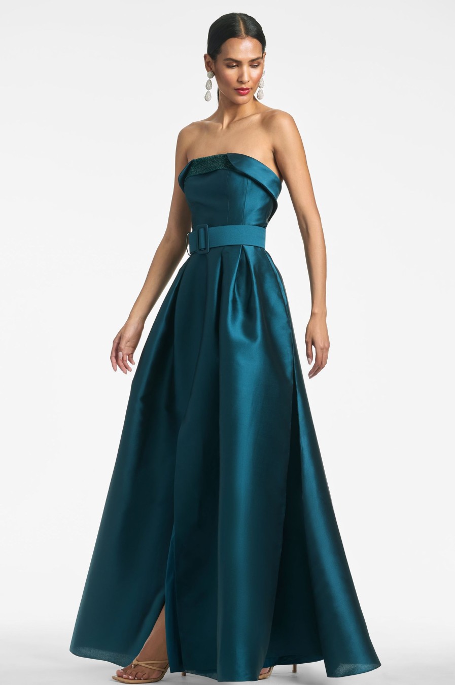 Sachin & Babi Ceri Gown-Deep Teal | Plus Sizes