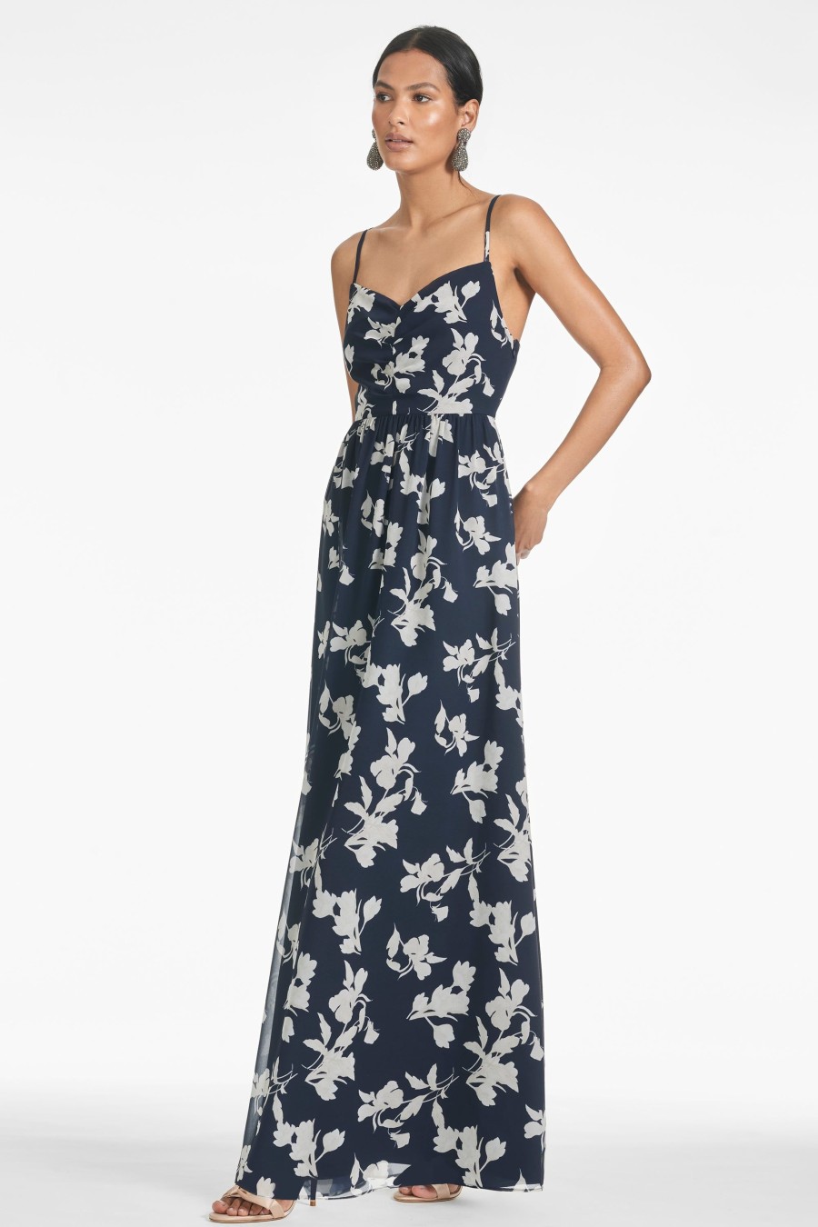 Sachin & Babi Sienna Gown-Navy Venetia Petal | Plus Sizes