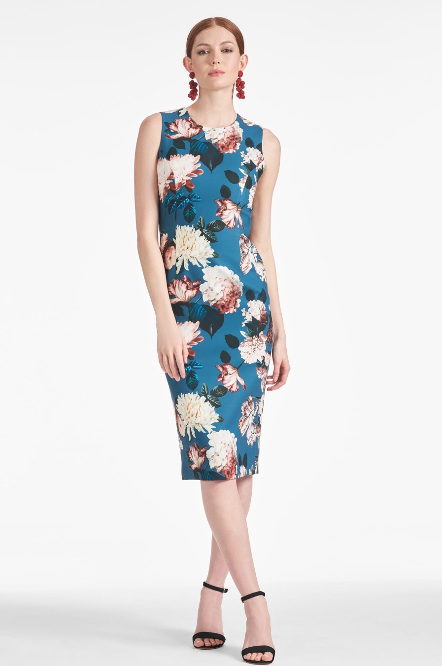 Sachin & Babi Anna Dress-Teal Garden | Sleeveless