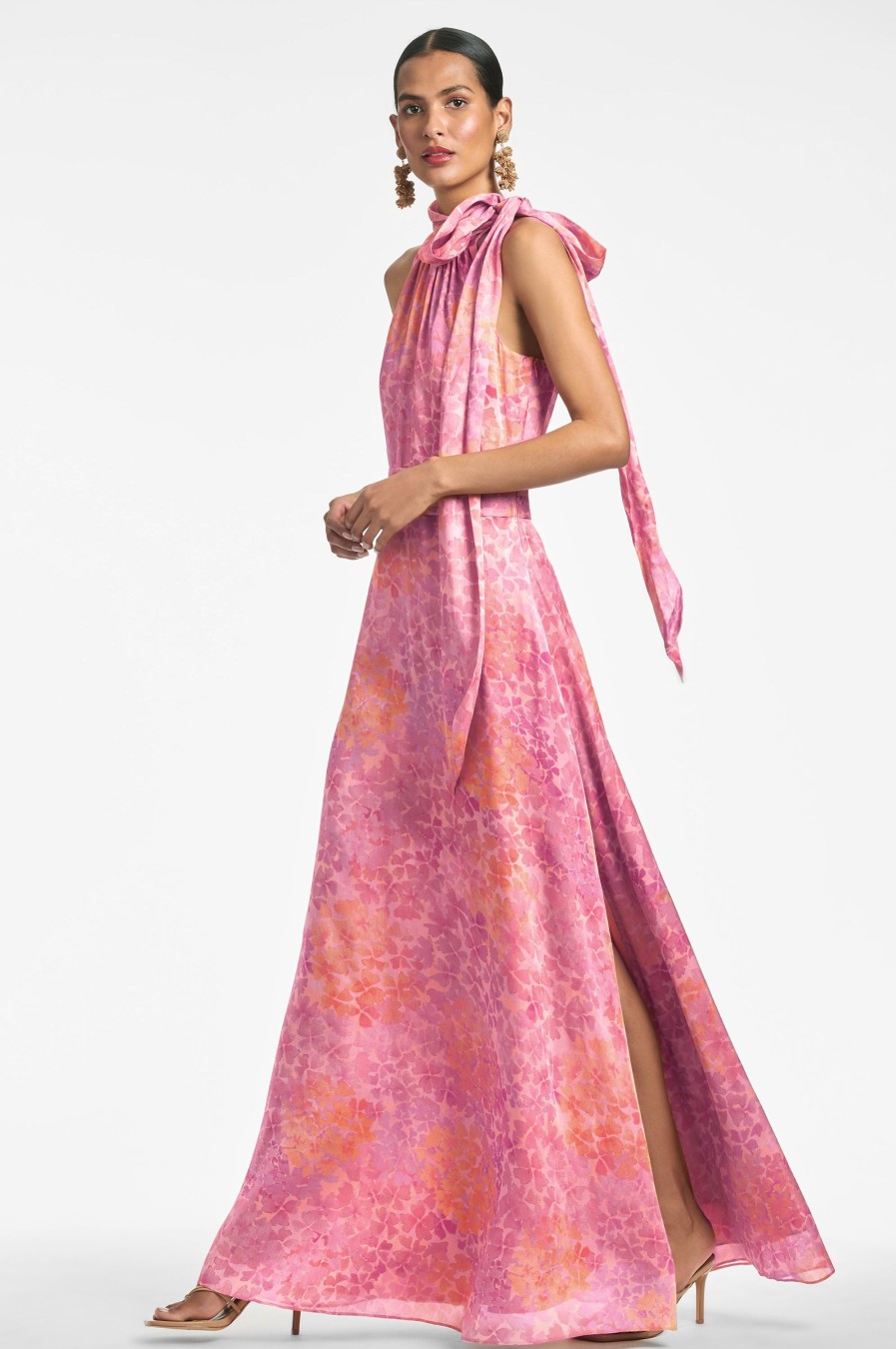 Sachin & Babi Kayla Gown-Pastel Sunset Hydrangea | Plus Sizes