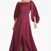 Sachin & Babi Bryant Gown-Garnet | Plus Sizes