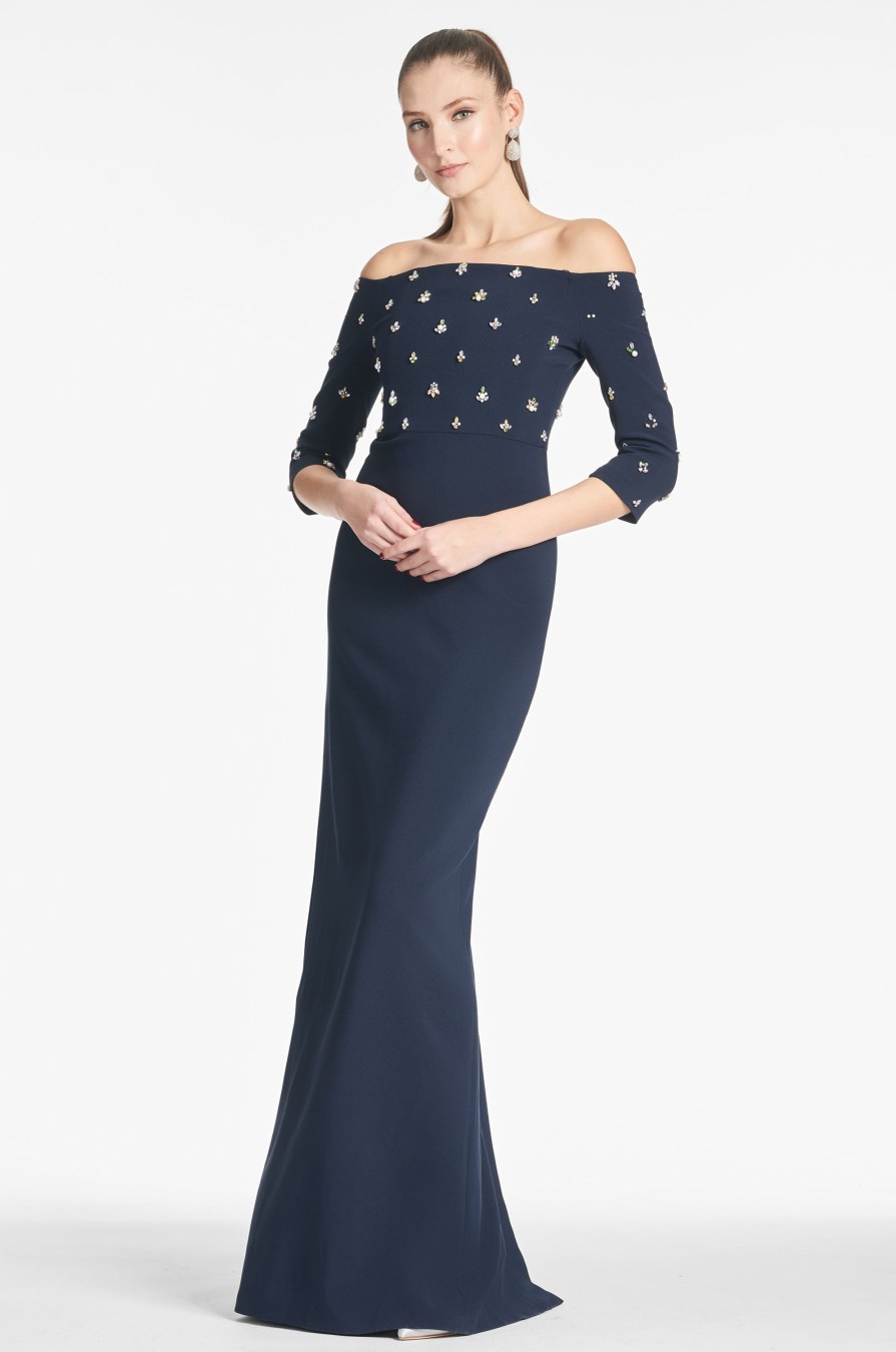 Sachin & Babi Amarette Gown-Dark Midnight | Covered