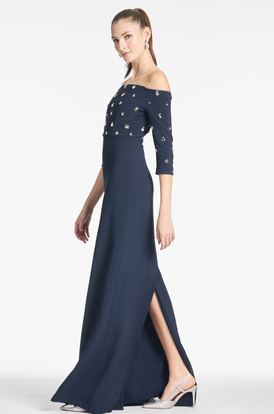 Sachin & Babi Amarette Gown-Dark Midnight | Covered