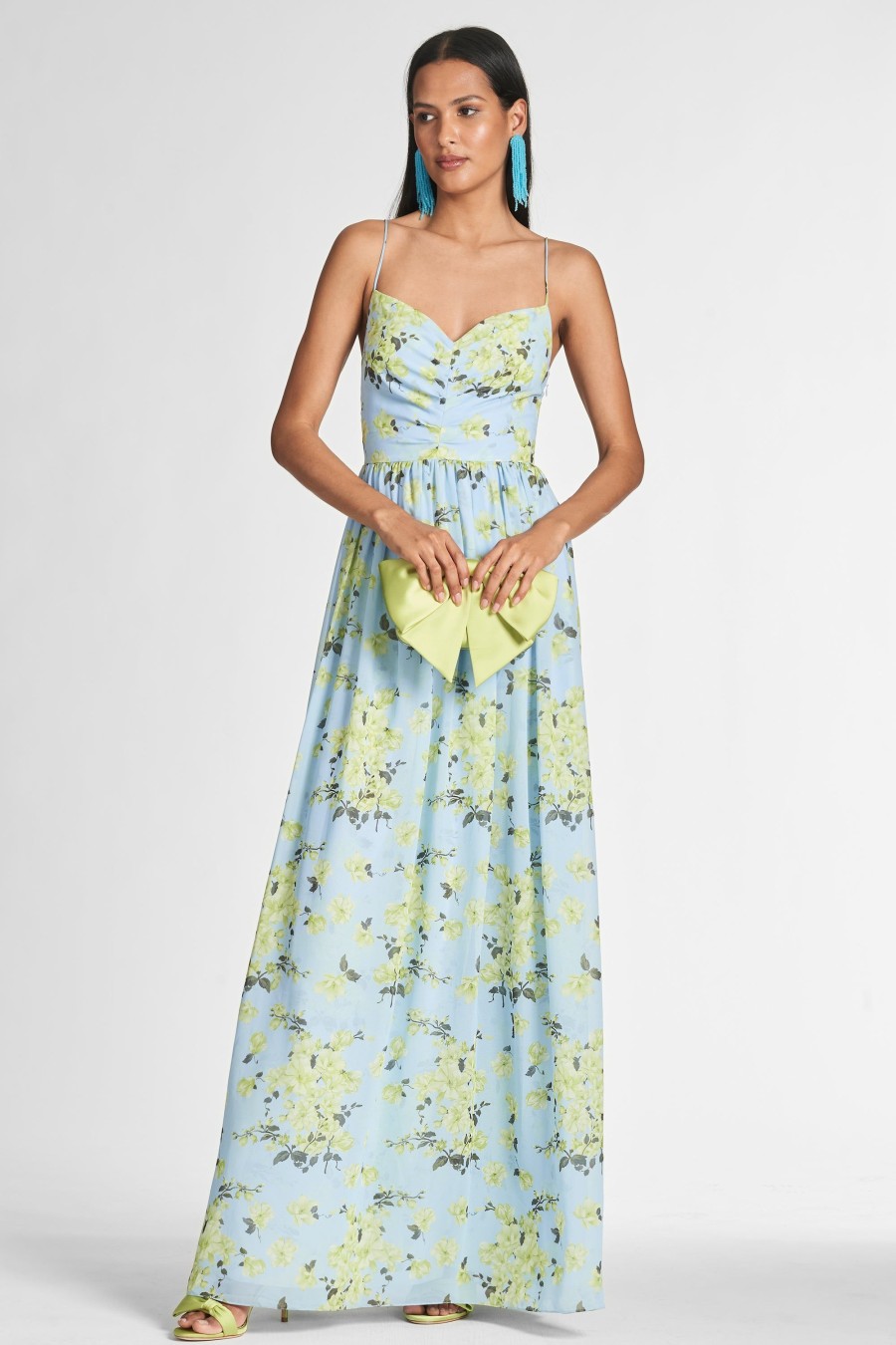 Sachin & Babi Sienna Gown-Sky Citrine Floral | Covered