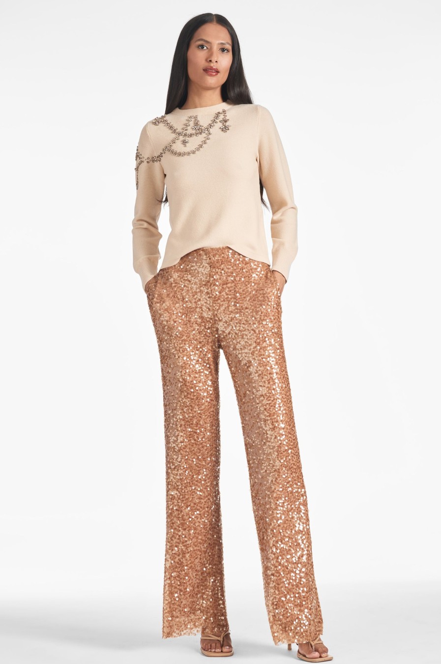 Sachin & Babi Sequin Bri Pant-Honey | Matching Sets