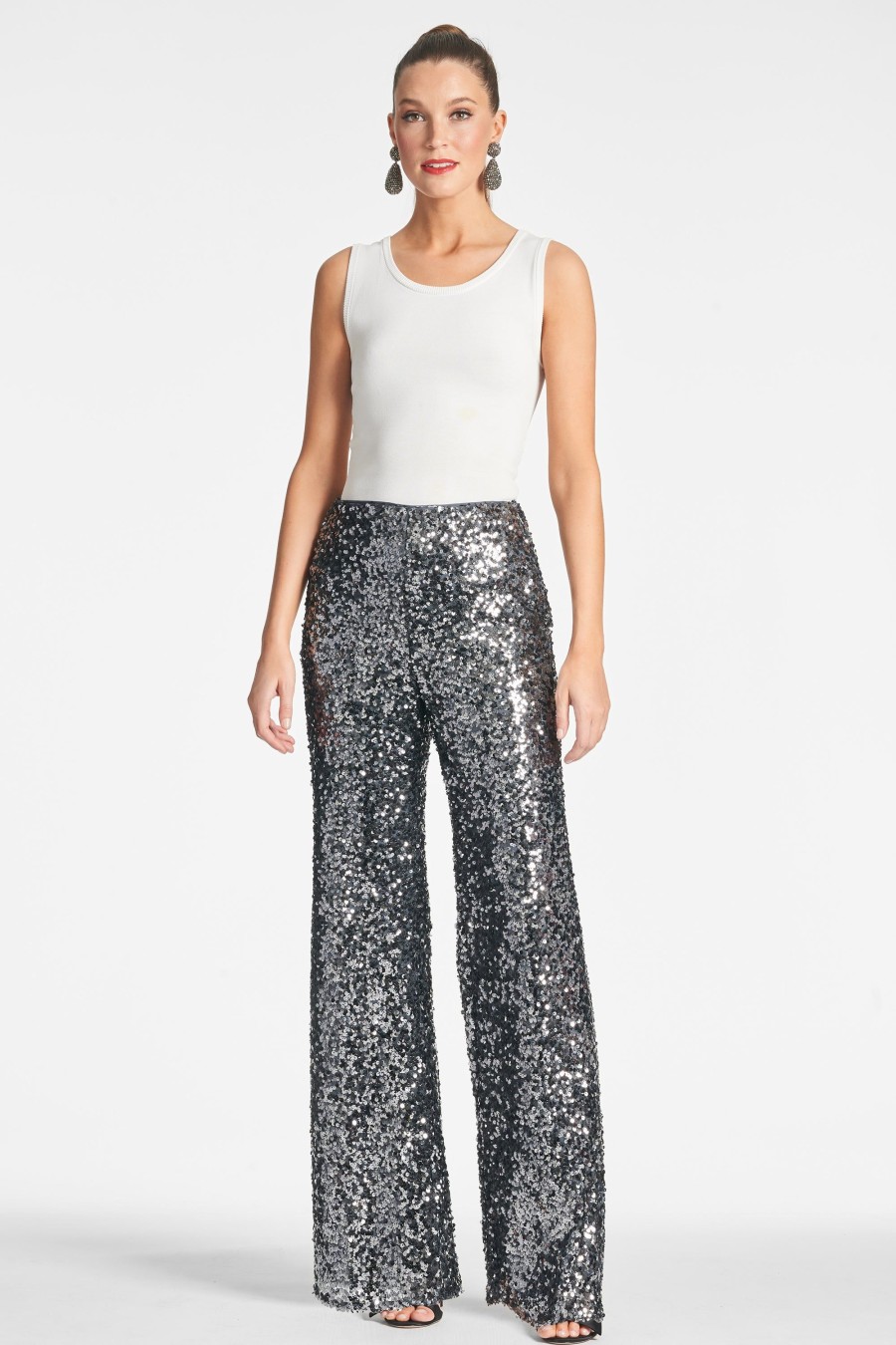 Sachin & Babi Sequin Alli Pant-Gunmetal | Matching Sets