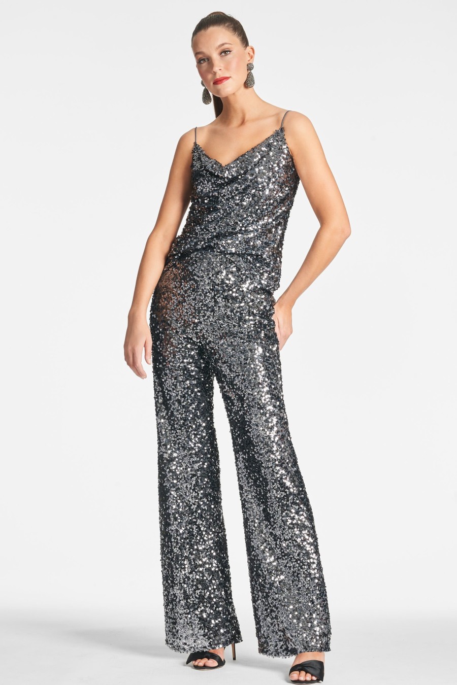 Sachin & Babi Sequin Alli Pant-Gunmetal | Matching Sets