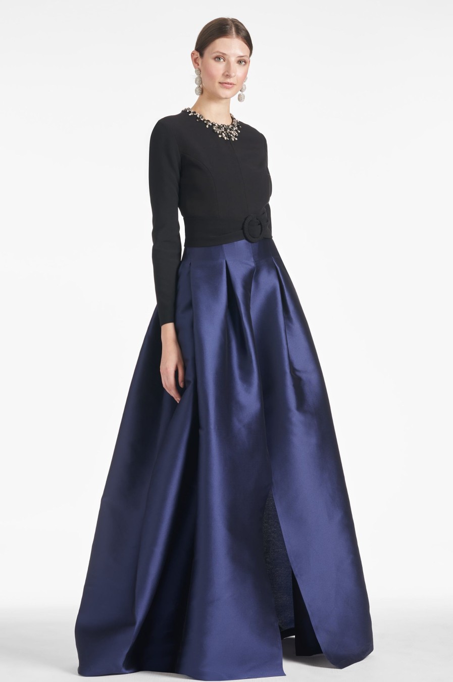 Sachin & Babi Victoria Gown-Black/Navy | Plus Sizes