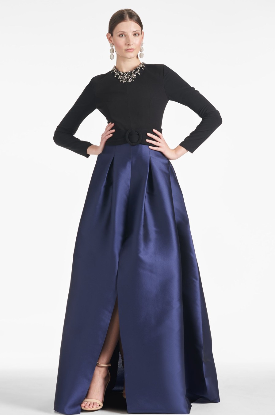 Sachin & Babi Victoria Gown-Black/Navy | Plus Sizes