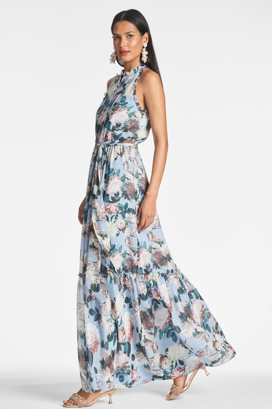 Sachin & Babi Blair Dress-Ice Blue Garden | Sleeveless