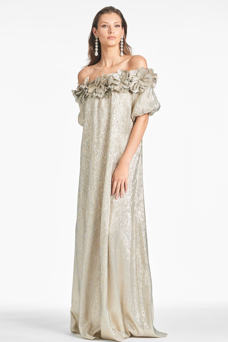 Sachin & Babi Valentina Gown-Silver | Covered