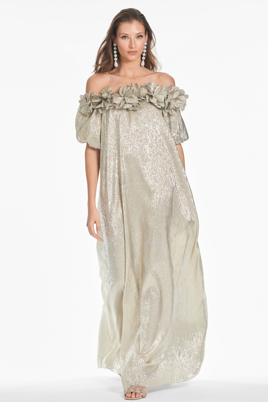 Sachin & Babi Valentina Gown-Silver | Covered