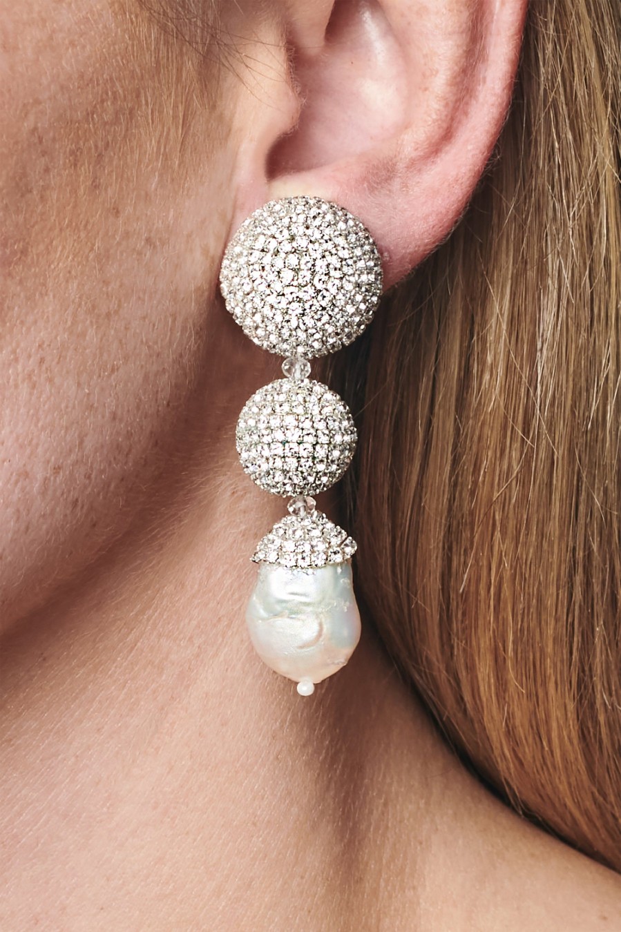 Sachin & Babi Maribel Earrings-Crystals / Baroque Pearl | Earrings