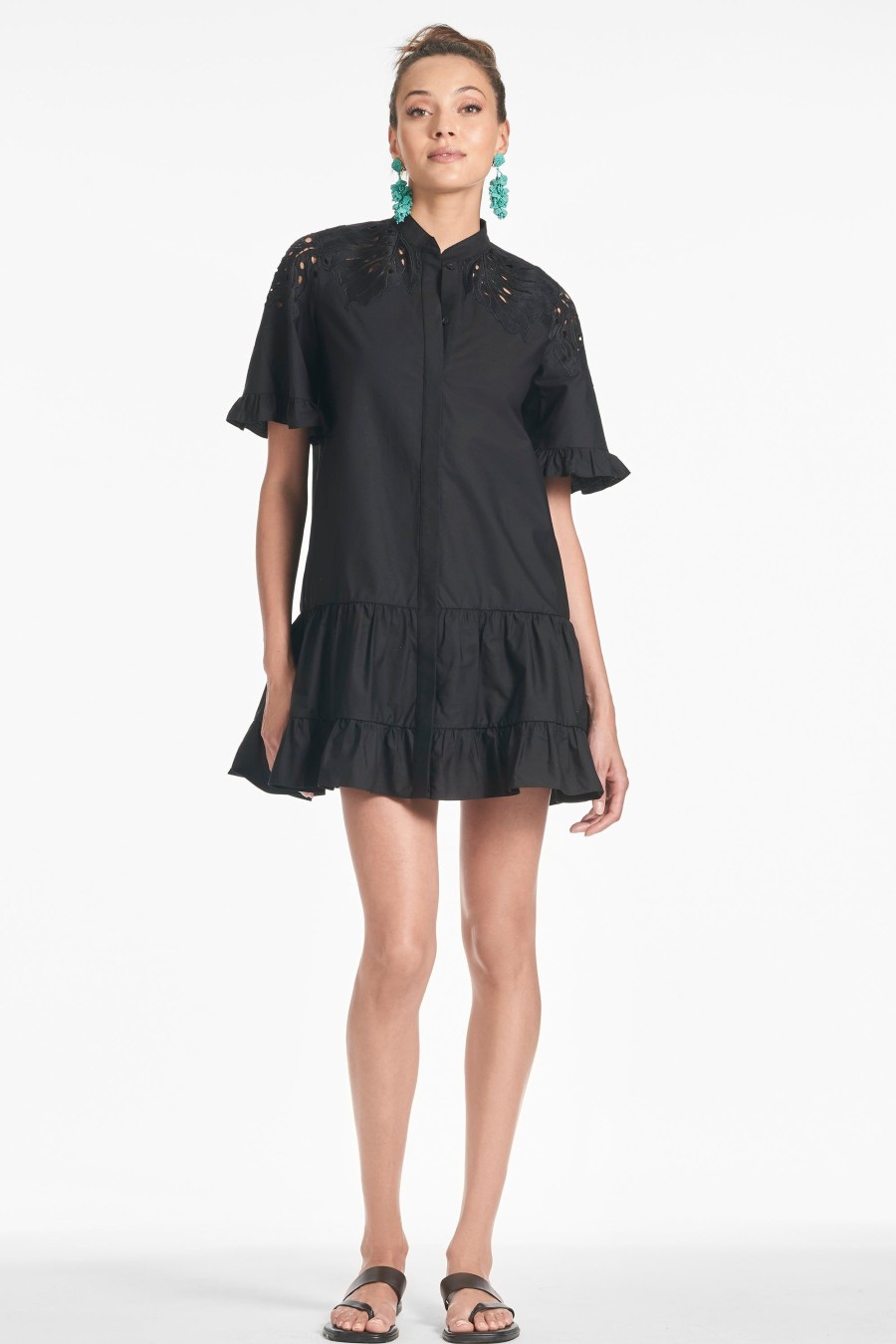 Sachin & Babi Palma Dress-Black | Short Sleeve