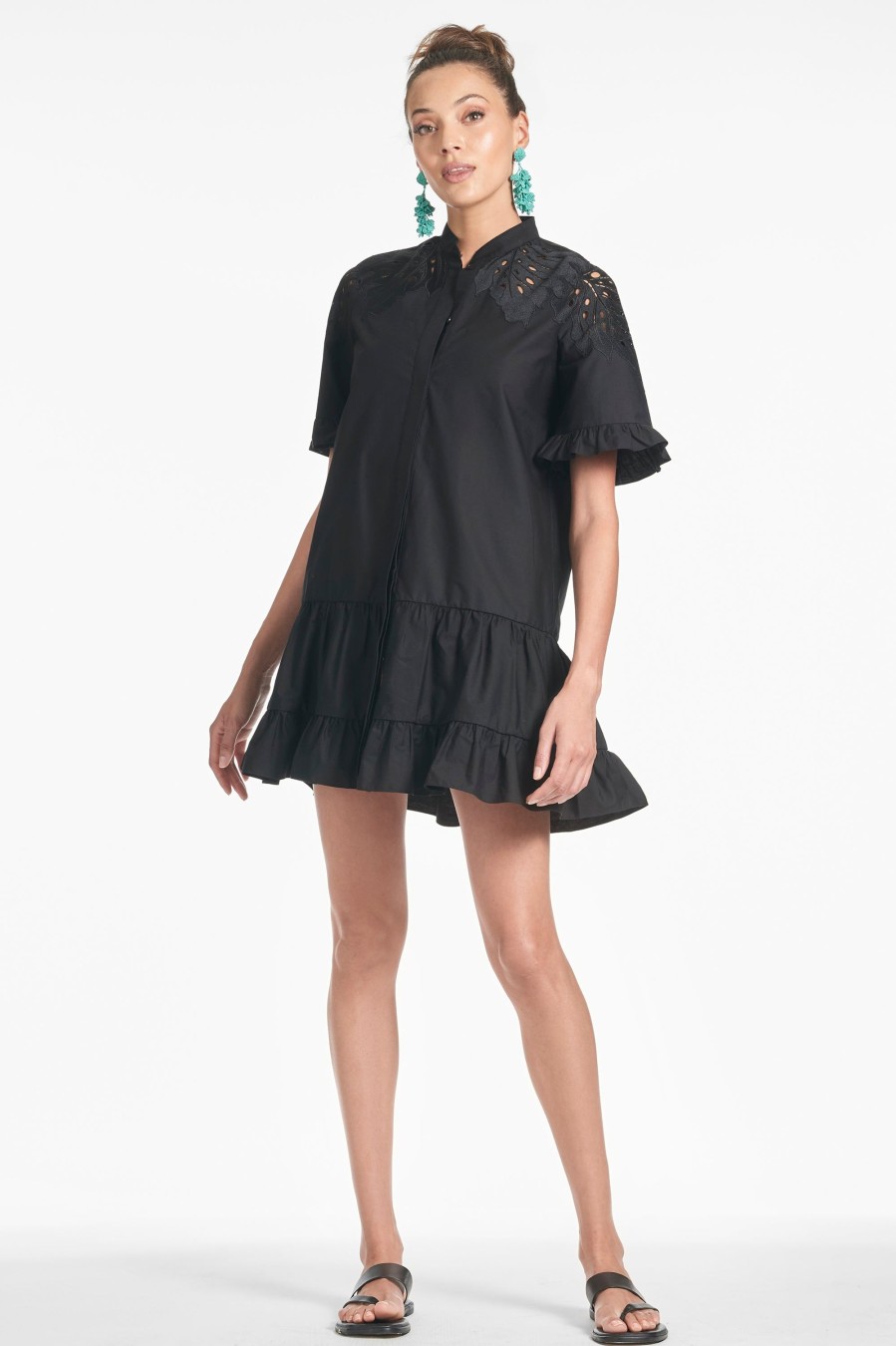 Sachin & Babi Palma Dress-Black | Short Sleeve