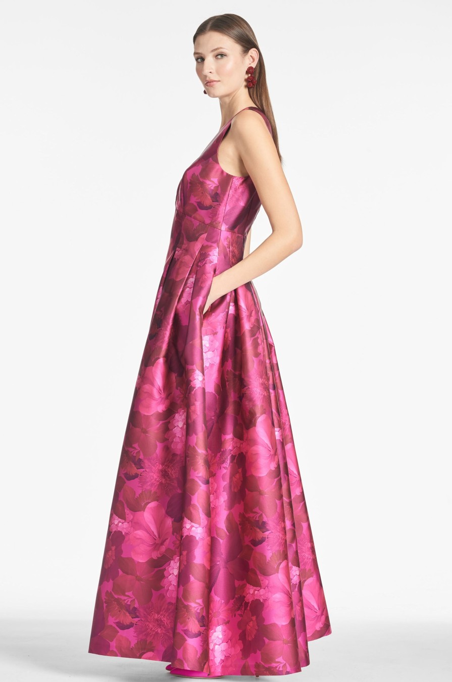 Sachin & Babi Brooke Gown-Magenta Bella Bouquet | Covered