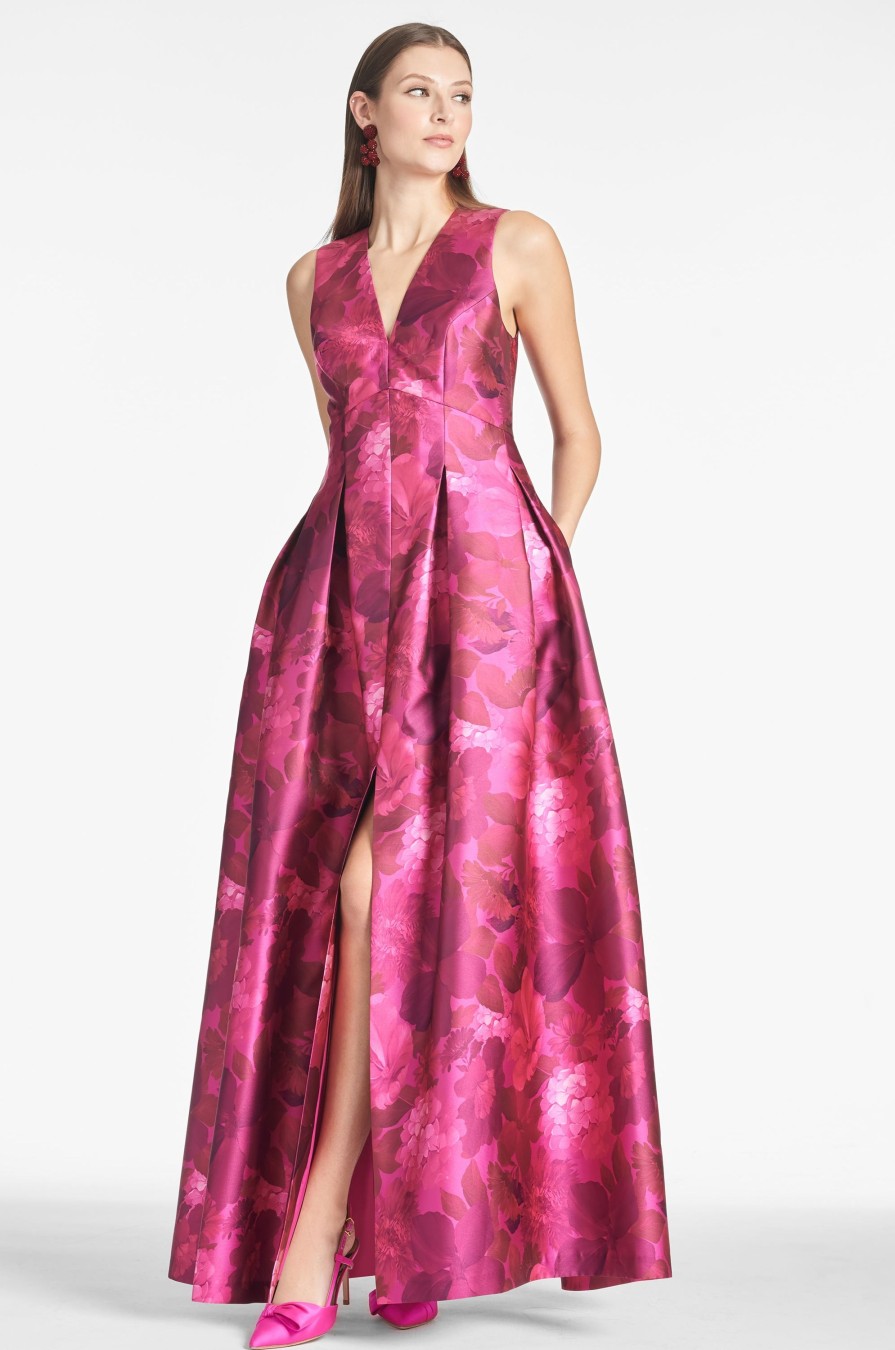 Sachin & Babi Brooke Gown-Magenta Bella Bouquet | Covered