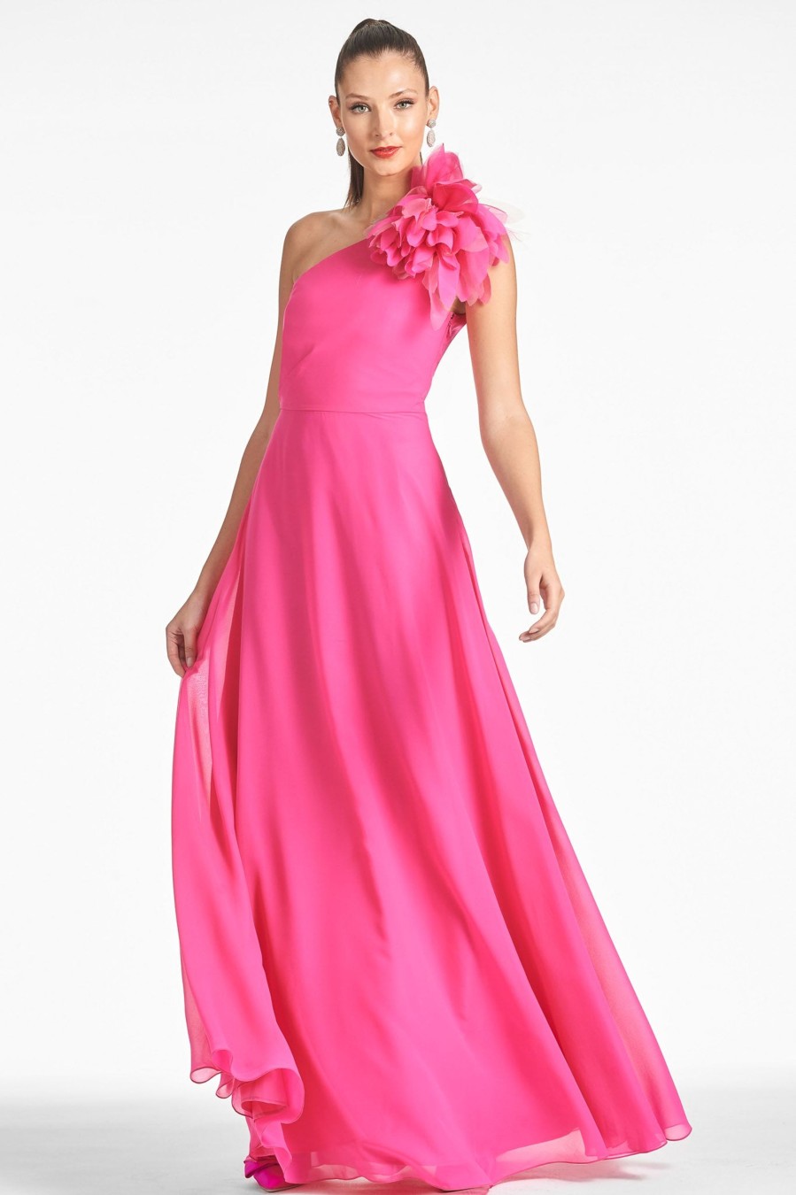 Sachin & Babi Allegra Gown-Think Pink | Covered