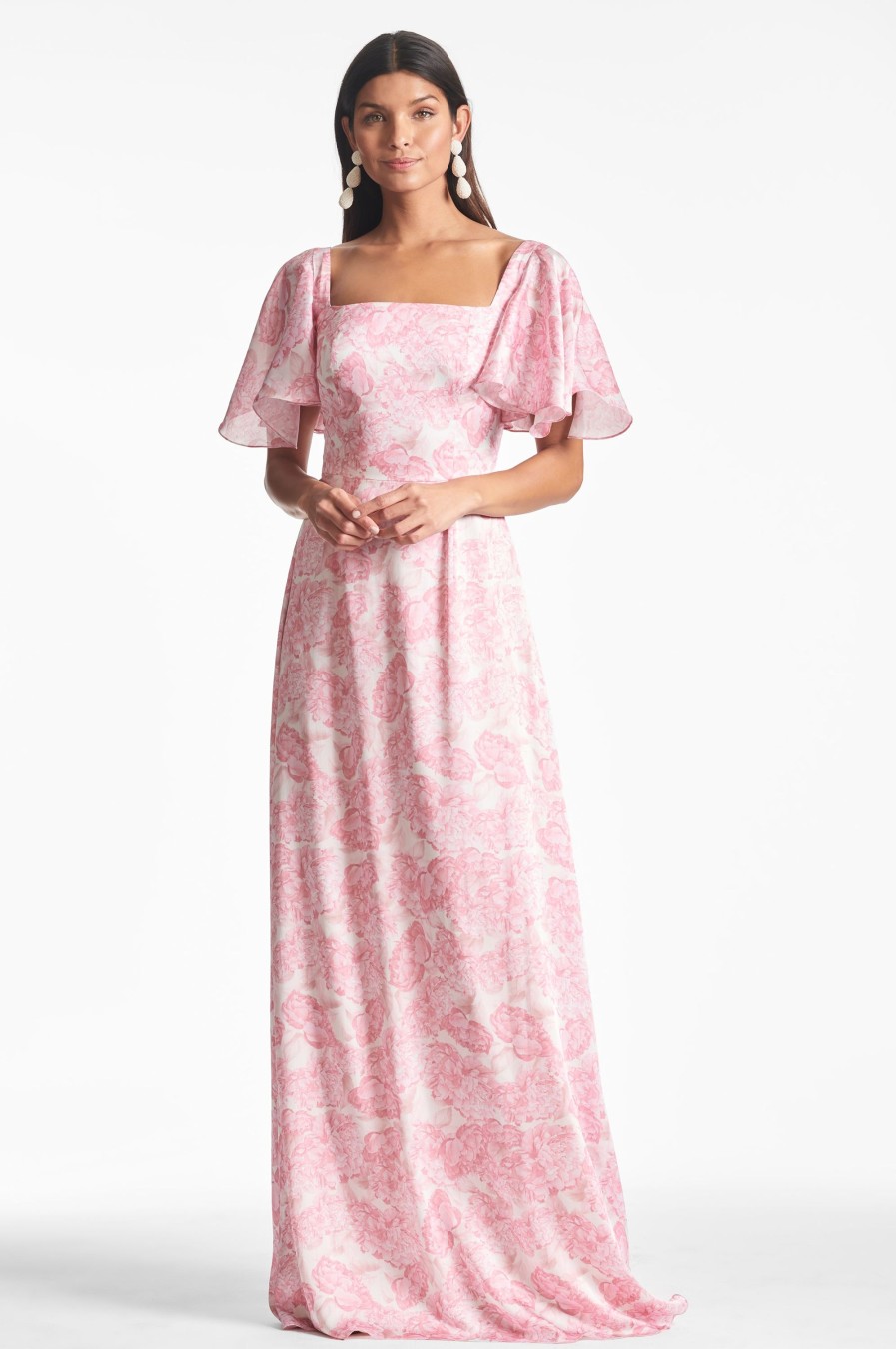 Sachin & Babi Aurora Gown-Rouge Damask Rose | Plus Sizes