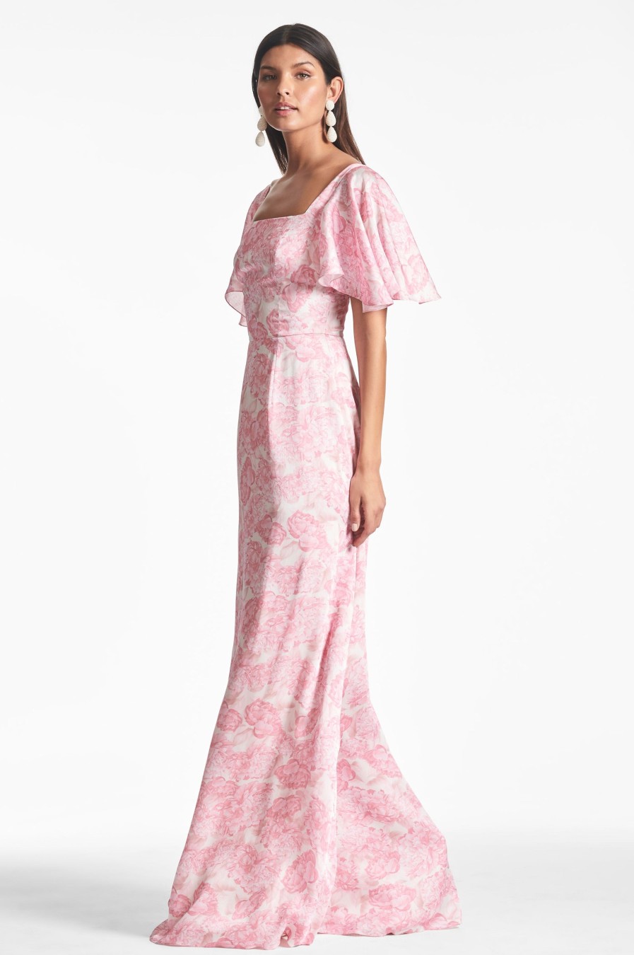 Sachin & Babi Aurora Gown-Rouge Damask Rose | Plus Sizes