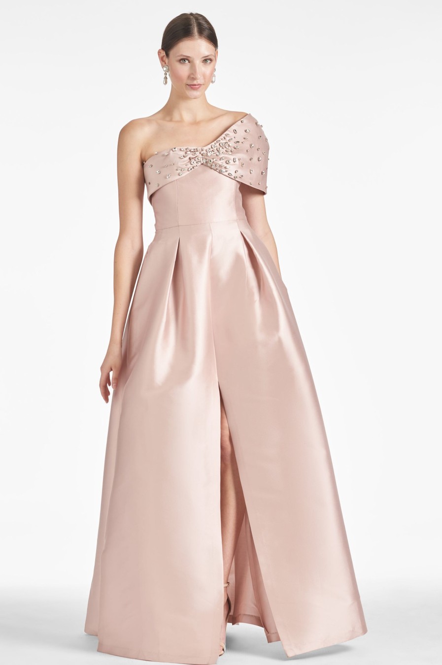 Sachin & Babi Delilah Gown-Silver Peony | Plus Sizes