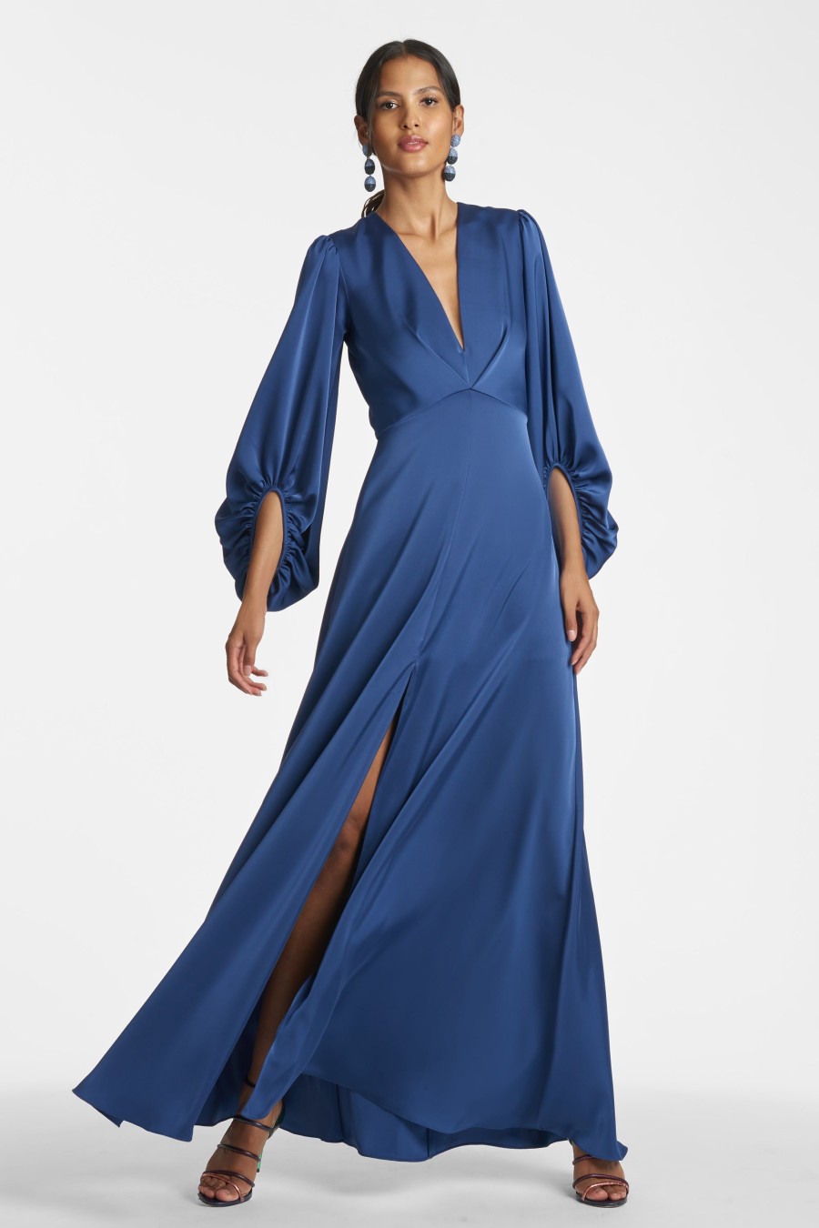 Sachin & Babi Jenny Gown-Washed Indigo | Covered