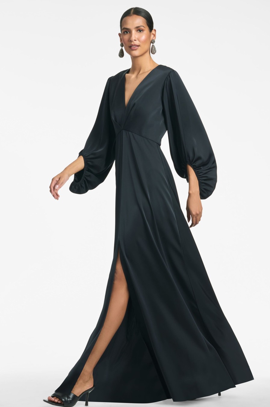 Sachin & Babi Jenny Gown-Black | Covered