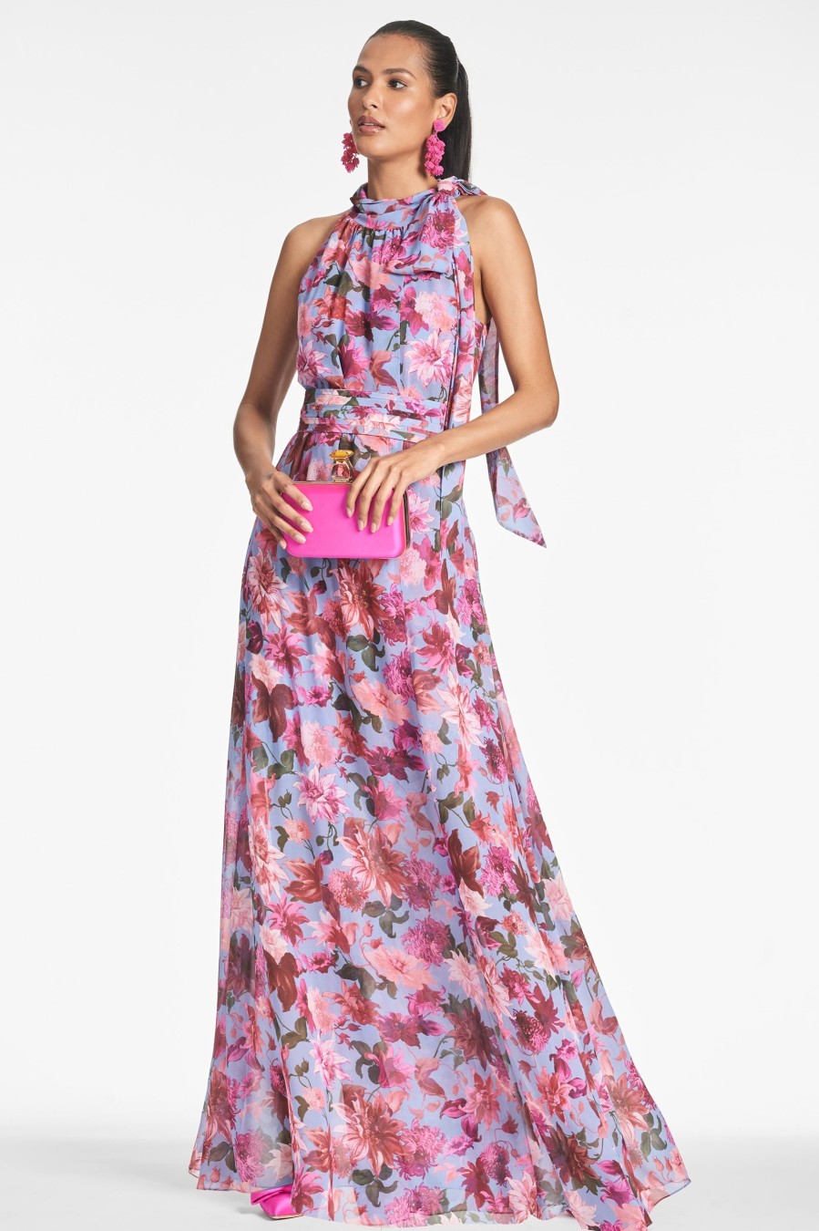 Sachin & Babi Selena Gown-Pink/Periwinkle Dahlia | Covered