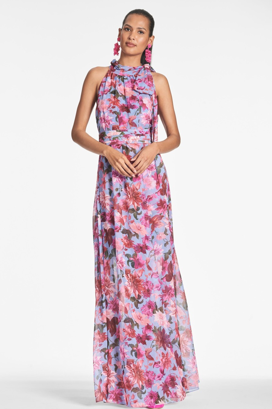 Sachin & Babi Selena Gown-Pink/Periwinkle Dahlia | Covered