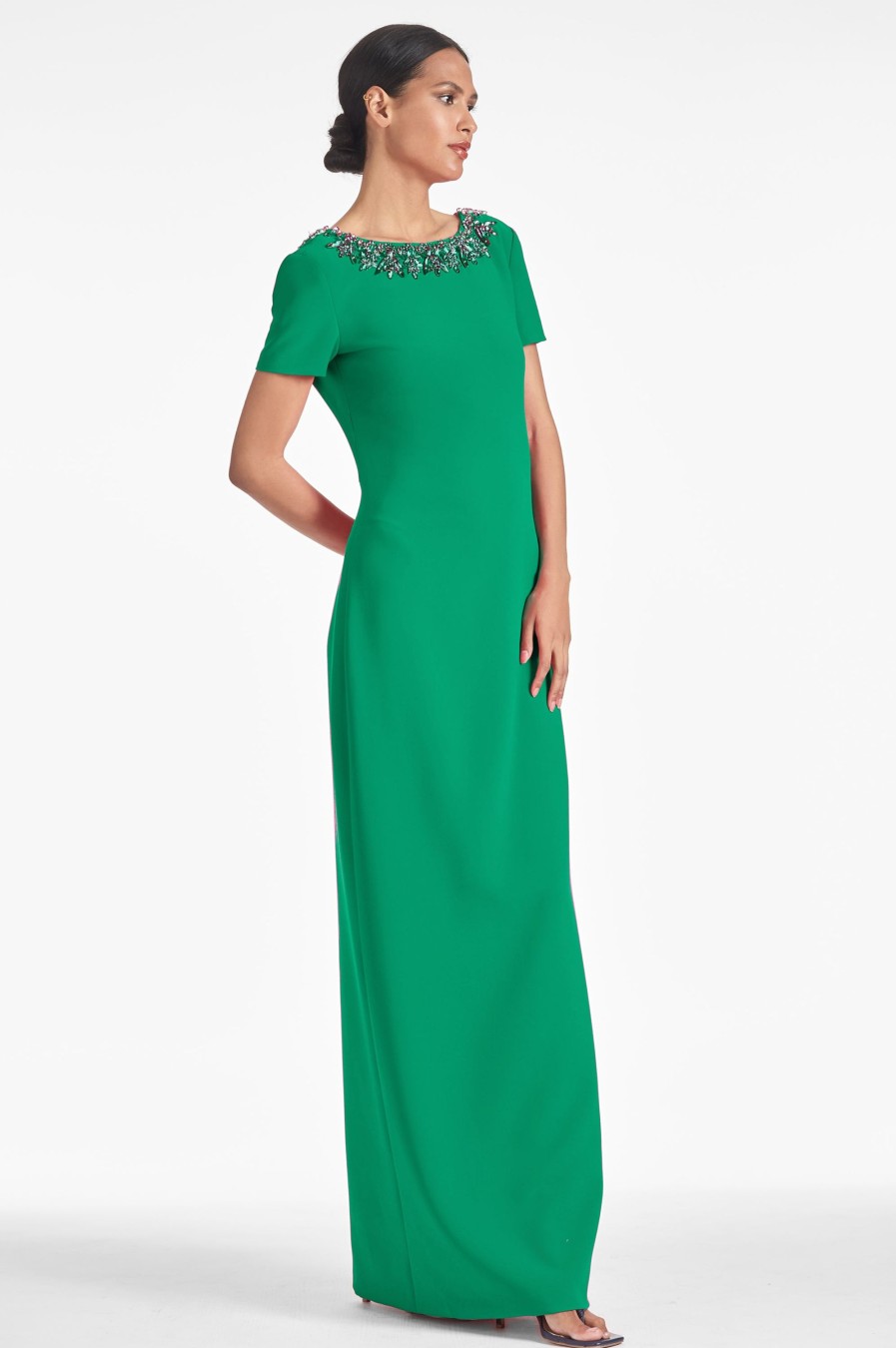 Sachin & Babi Shiloh Gown-Cadmium Green | Covered