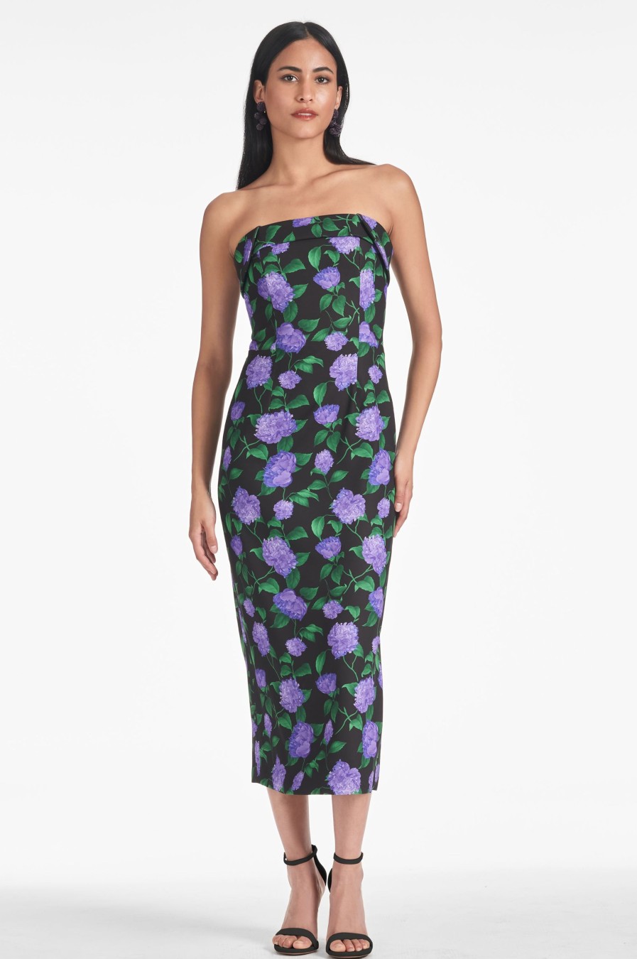 Sachin & Babi Isa Dress-Violet Garden | Strapless