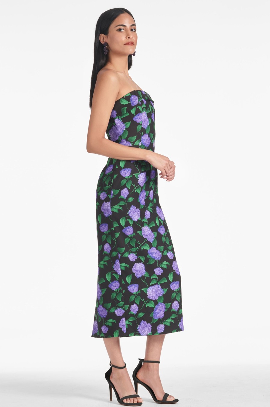 Sachin & Babi Isa Dress-Violet Garden | Strapless